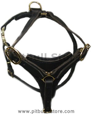 Hand-made leather dog harness