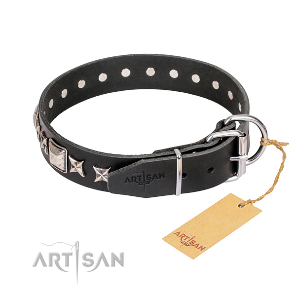 Awesome leather collar for your beloved pet