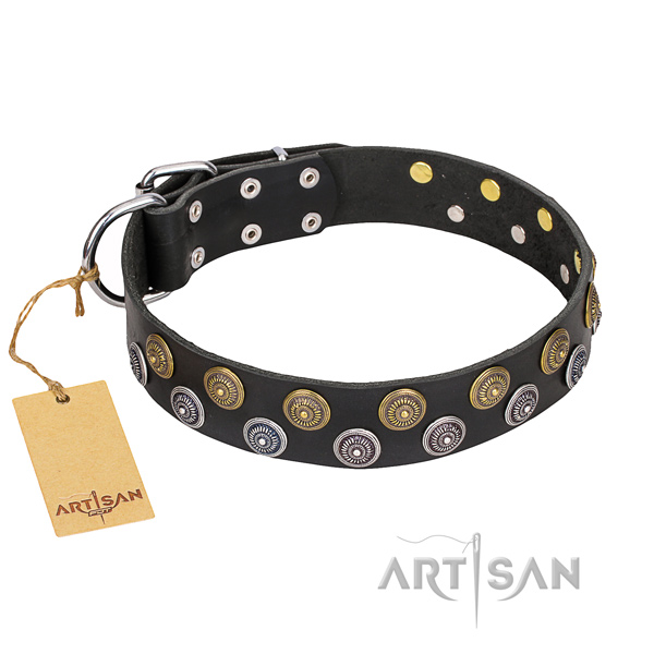 Wear-proof leather collar for your elegant canine