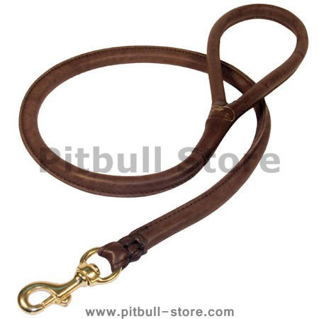 rolled leather dog collars and leashes