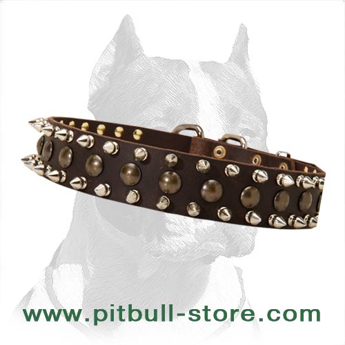 Cool Dog Collar Spiked Studded Leather Pet Dog Collars Pitbull Bulldog  Collar