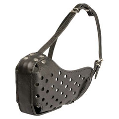 Strong leather muzzle well ventilated
