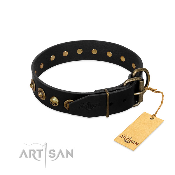 Genuine leather collar with unique studs for your doggie