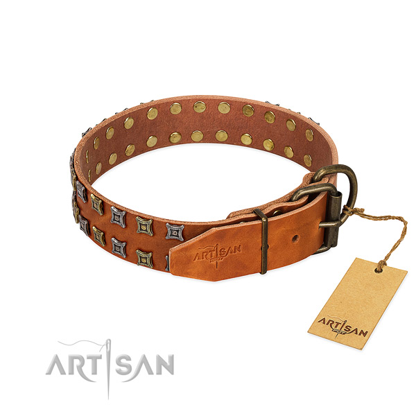 High quality leather dog collar crafted for your dog
